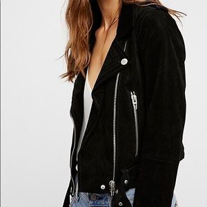 Blank NYC Black 100% Suede Jacket
